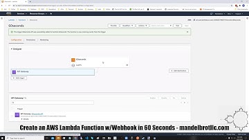 60SPOC.27 Attach an AWS Lambda function to the AWS API Gateway for use as a Webhook