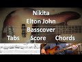 Elton john with nikita bass cover tabs score notation chords transcription bass david paton