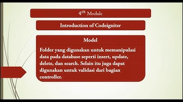 Tutorial Modul 4 Introduction Framework PHP