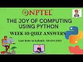 Python Week 10 Quiz Answers | NPTEL Course 📚