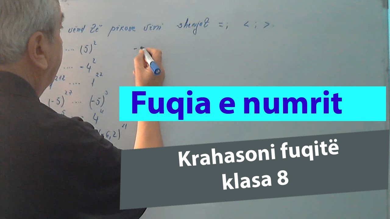 Ushtrime matematike kl 8 / Krahasoni fuqitë