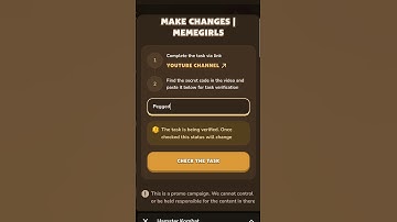 HOW TO ACCEPT YOURSELF AND STILL MAKE CHANGES MEMEGIRLS #memefi #task #code #shorts #shortsfeed