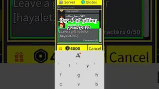 Day 6 of gifting gamepass #blox #roblox #prem #bloxfruits #free #gaming #Subscribe #giveaway #viral