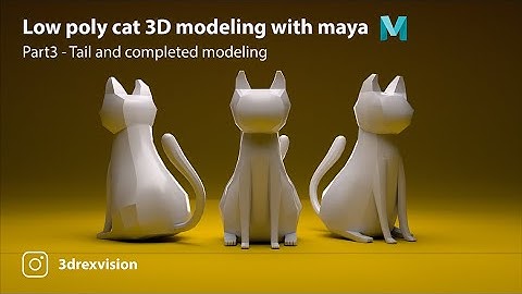 How to make low poly cat 3D modeling with maya - Part3 lofi hip hop house music blender