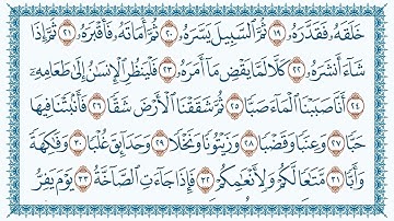 سورةعبس قاری برکت الله سلیم 80  Abasa