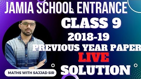 JMI Class 9th Entrance Paper Answer Key 2018-19