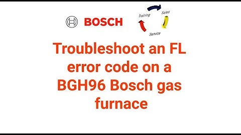 Troubleshoot an FL error code on a BGH96 gas furnace