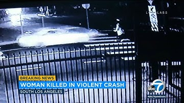 Video shows moment before woman fatally struck by hit-and-run driver in South LA | ABC7
