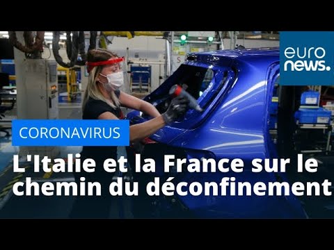 Coronavirus: l'Italie et la France sur le chemin du déconfinement Coronavirus: l'Italie et la France sur le chemin du déconfinement