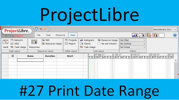 ProjectLibre #27 Print Date Range