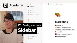 Navigate the sidebar and join teamspaces