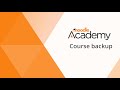 Moodle Course backup