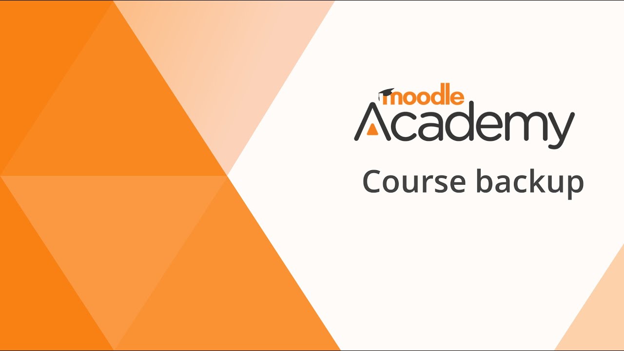 Moodle Course backup (4.0 - 4.4) - YouTube
