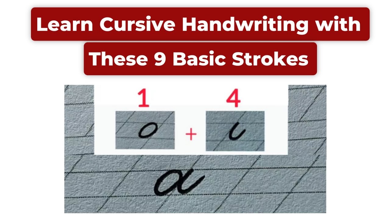 Learn cursive handwriting with these 9 Basic Strokes | Calligraphy ...