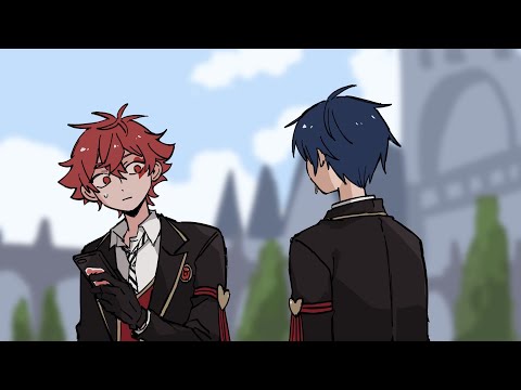 【手描きツイステ】エーデュースと占い【男子高校生の日常パロ】