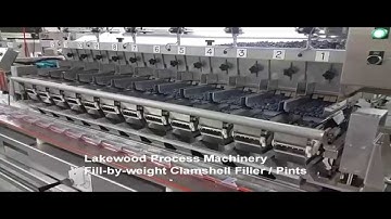 Lakewood Process Machinery EZ-Fill Fill-by-weight Clamshell Filler 6oz & Pints