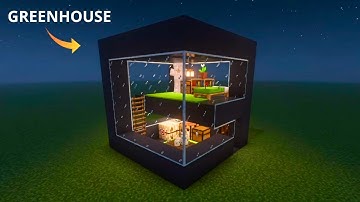 Minecraft: How to Build a Starter Survival Greenhouse | Tutorial🏠