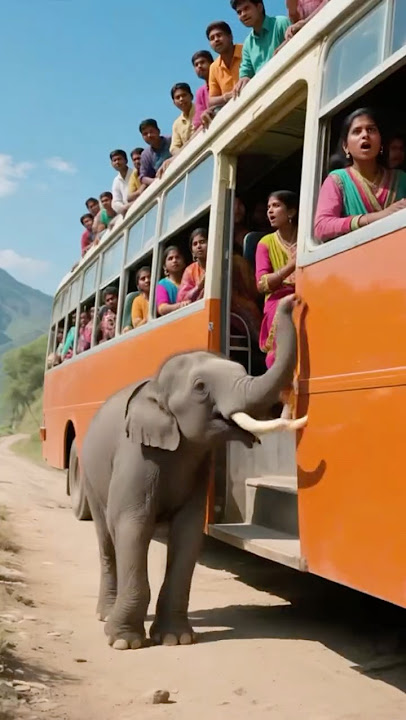 The little elephant who blocked the road was scolded! Until he saw the front...#rescue #elephant
