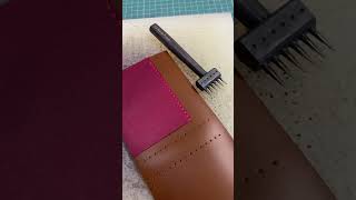 Making a leather money clip wallet #leathercraft #leatherwork #handmade #asmr #satisfying Building A Tooled Spring Clip Wallet Project 6
