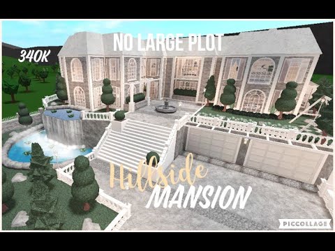 Bloxburg No Large Plot Hillside Mansion Sd Build 340k You No Large Plot Hillside Mansion, How To Make A Garage Basement In Bloxburg