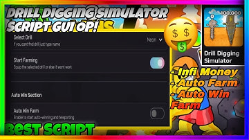 Drill Digging Simulator Script Hack Pastebin 2025! - Infinite Money | Auto Drill | Auto Farm Wins |