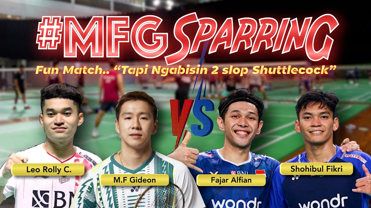 Sparring santai Gideon/Leo vs Fajar/Fikri — yang kalah traktir shuttlecock!