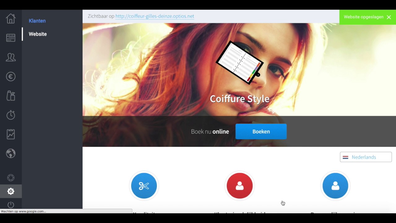 Optios - Website aanpassen