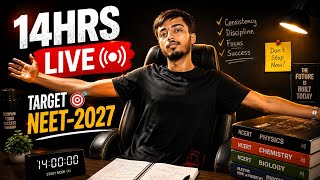 ⚔️ 14H STUDY CHALLENGE | NO BACKING DOWN | Target NEET 2027 | Real-Time Productivity
