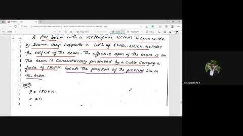 Design of PSC Elements17CV82|Module 1|Analysis of PSC Sections- Pressure line concept &problems S 14