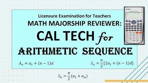 Math Majorship • CALCULATOR TECHNIQUE • ARITHMETIC SEQUENCE #learnthebasic