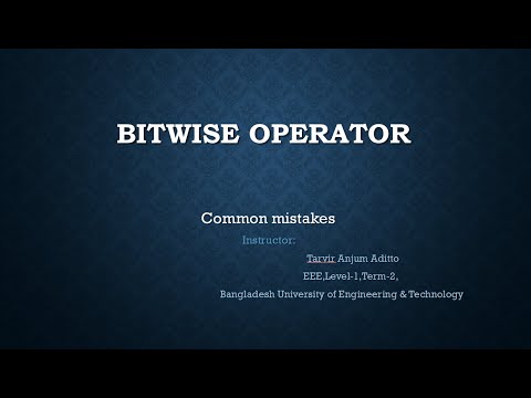 Common Mistakes Part - 2 | Bitwise Operator | CSE 110 - C Programming Sessional