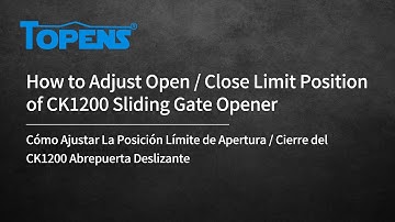 How to Adjust Open / Close Limit Position of CK1200 Sliding Gate Opener