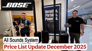 BOSE All Sounds System Price List Update December 2025