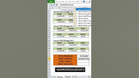 Cara Mencari Angka Terbesar, Terkecil dan Rata rata dengan 1 Rumus di Excel