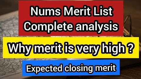 AMC first merit list 2022 || NUMS expected closing merit