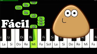 Pou Cliff Jump Song  EASY Piano Tutorial