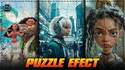 how to make puzzle effect in photoshop | Easily make puzzle effect in photoshop