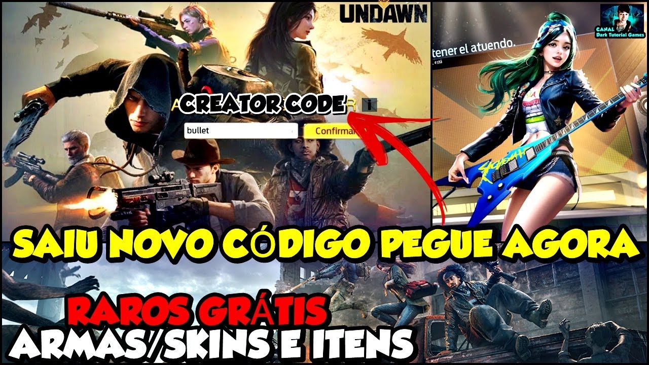 Undawn Codes SAIU NOVO CÓDIGO UNDAWN PEGUE AGORA! PARCERIA CREATOR CODE 👁 ARMAS ...