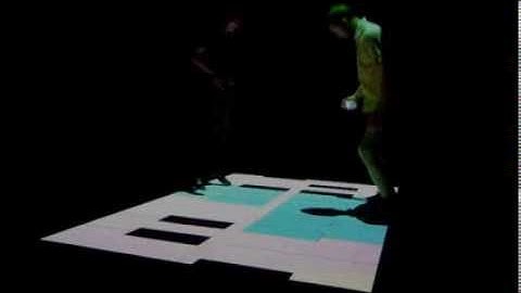 Piano program on the Interactive Floor Projection System