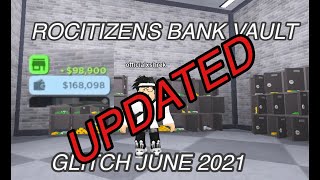 Patched Updated Roblox Rocitizens Bank Vault Glitch Working June 2021 100k Youtube - wheres the bank in roblox rozetizens