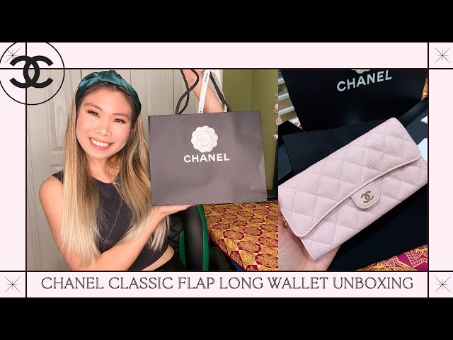 UNBOXING // CHANEL Classic Flap Long Wallet in Light Pink // Luxury  Shopping [Chanel Neiman Marcus] 