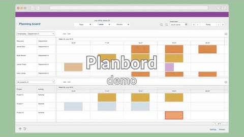 Timewax planbord demo - NL
