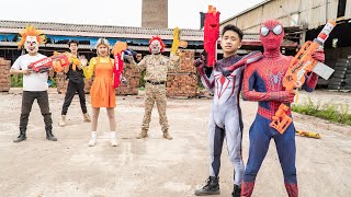 GUGU Nerf War : Warriors SWAT TEAM Team SPIDER-MAN Attack Crime XICMAN MASK