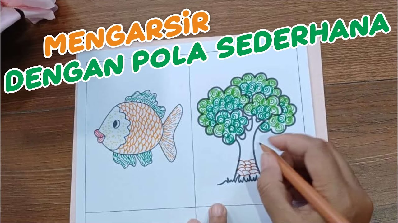 Mengarsir Gambar dengan Pola Sederhana dan Mudah #mengarsir #patternig
