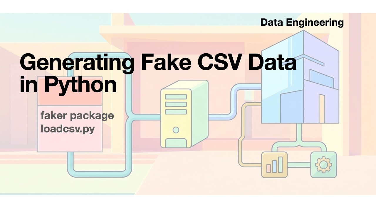 [Data Engineering] 3-1-2. Generating Fake CSV Data in Python - YouTube