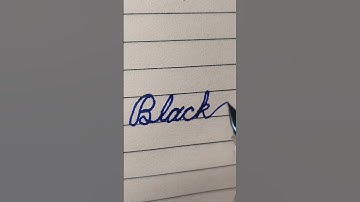 Black spelling in cursive | how to write cursive letters | #ytshorts  #shortsfeed  #art #shorts