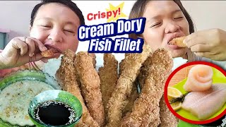 CRISPY CREAM DORY FISH FILLET MUKBANG | PINOY FOOD MUKBANG | AJACK IN TANDEM #doryfish #mukbang