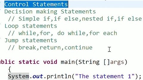 Java Control Statements | Java Basics 36 | Java in Telugu