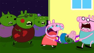 zombie apocalypse, peppa save in the city pig 🧟‍♀️ | peppa pig funny animation