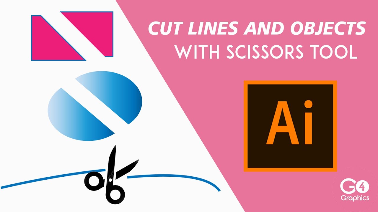 How to Cut Paths and Shapes in Adobe Illustrator - The Scissors Tool ...